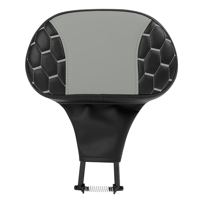 C.C. RIDER Touring Seat Driver Passenger Seat With Backrest For Harley CVO Road Glide Electra Glide Street Glide Road King, Whitish Grey, 2014-2023