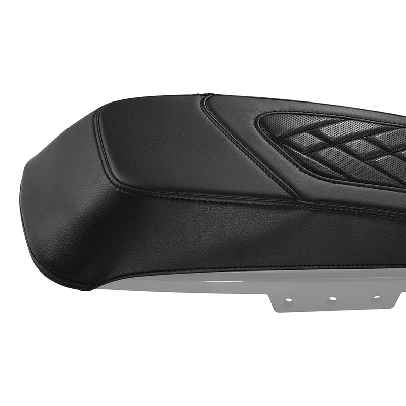 C.C. RIDER Saddlebag Lid Covers Lattice Stitching For Harley Touring Street Road Glide 2014-2023