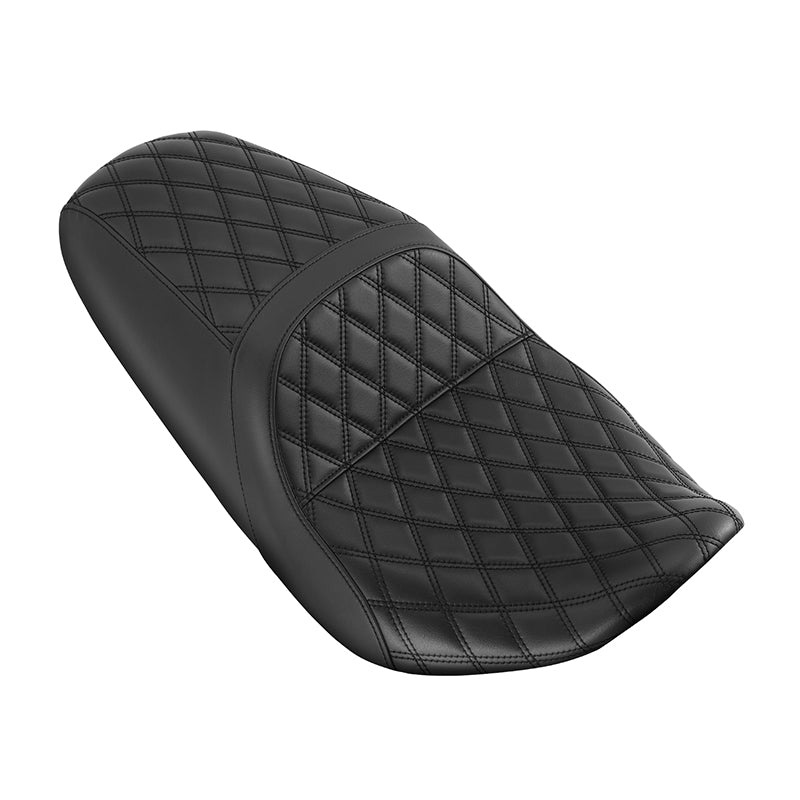 C.C. RIDER Touring Seat One Piece 2 Up Seat Driver Passenger Seat Lattice Stitching For Street Glide Road Glide, 2023-2025