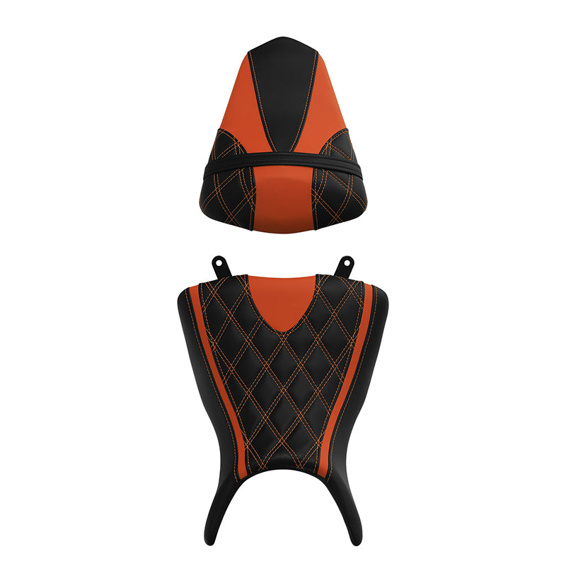C.C. RIDER YZF R3 YZF R25 MT03 MT25 Front And Rear Seat For YAMAHA Lattice Sitiching Color Trimming, 2015-2023