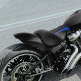 C.C.RIDER Custom Short Oval Rear Fender With Blue Honeycomb Solo Seat in Black Gelcoat Finish For Harley Softail Breakout FXBR FXBRS, 2018-2023