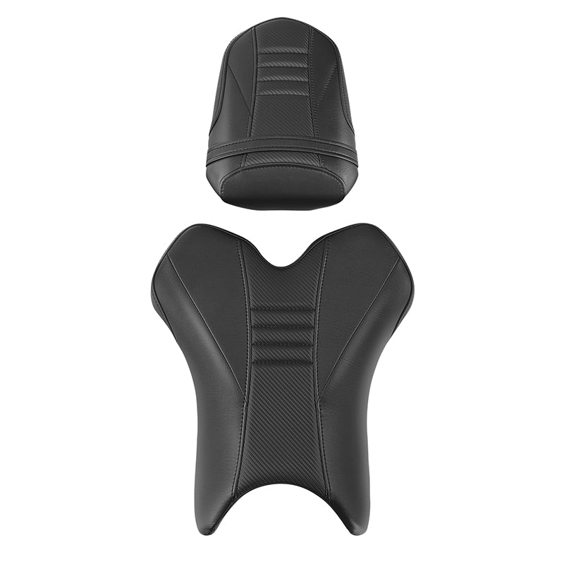 C.C. RIDER YZF R1 Front And Rear Seat For YAMAHA YZFR1 Black Carbon Fiber, 2004-2006