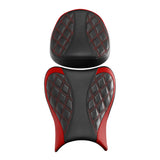 C.C. RIDER GSX1300R Front And Rear Seat Fit For SUZUKI Hayabusa GSX1300R Alien Style Red Lattice Stitch, 2008-2020
