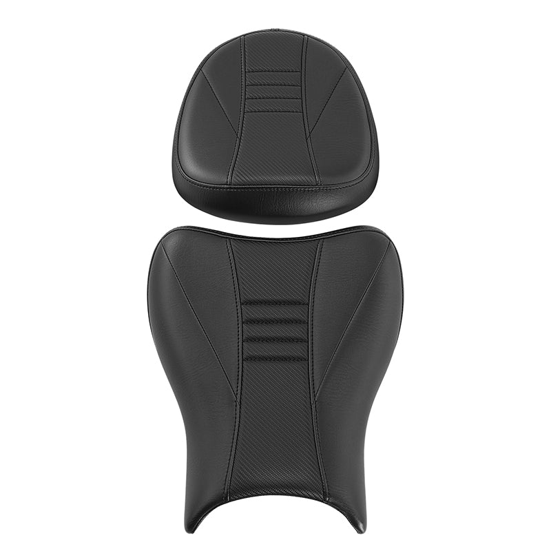 C.C. RIDER GSX1300R Front And Rear Seat Fit For SUZUKI Hayabusa GSX1300R Black Carbon Fiber Stitching, 2008-2020