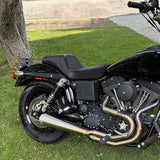 C.C. RIDER Dyna Step Up Seat 2 Up Seat Black Stripes Stitching For Dyna Wide Glide Super Glide, 1996-2003 (Copy)