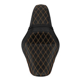 C.C. RIDER VT750C2 VT750C2B One Piece Seat Orange Lattice Stitiching Fit Honda Shadow Spirit 2007-2015 Shadow Phantom 2009-2024