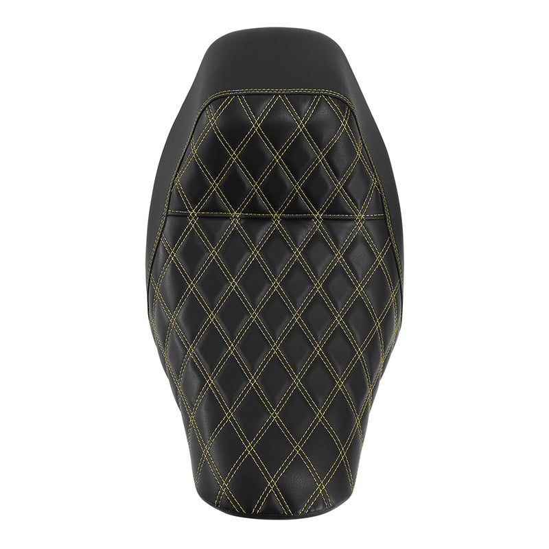 C.C. RIDER Softail Seat Low Rider Solo Seat Bright Gold Diamond For FXLR FXLRS FXLRST, 2018-2025