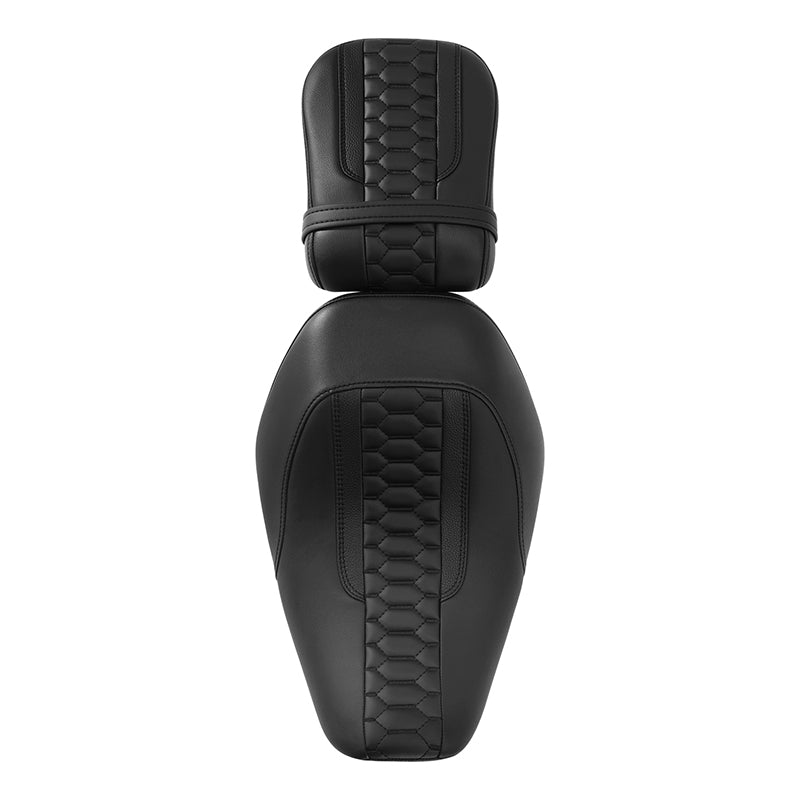 C.C. RIDER Sportster Seat 2 Piece Reach Seat Driver And Passegner Seat Black Hneycomb Fit For Harley Nightster RH975 2022-Later