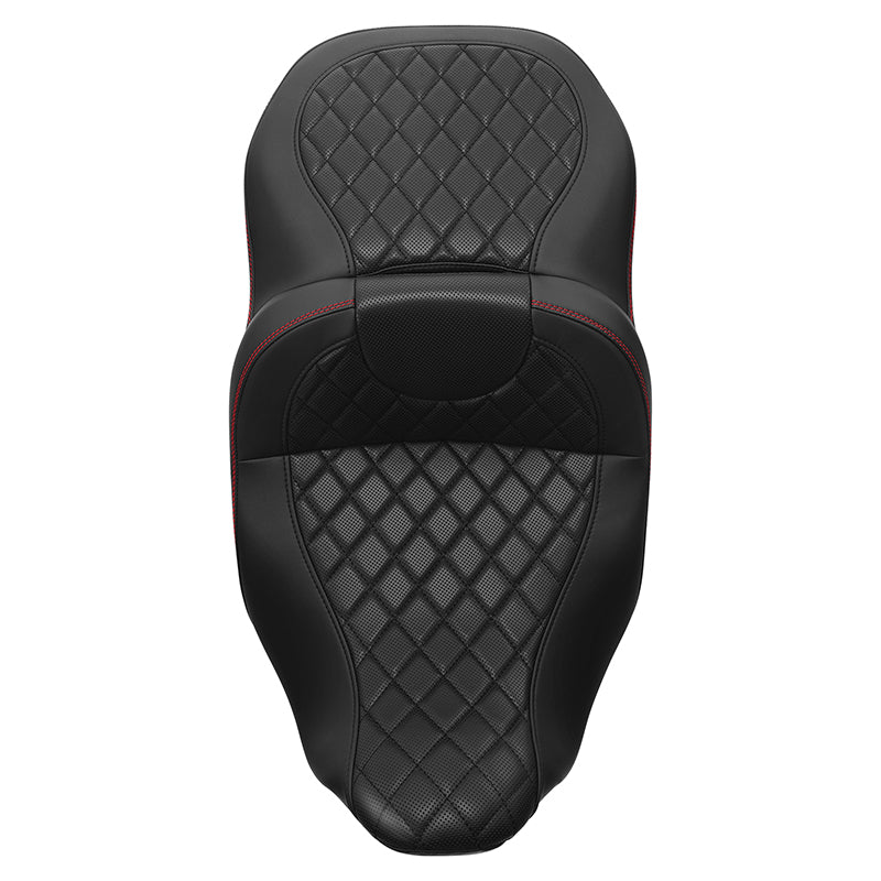 Heated Seat C.C. RIDER Touring Seat 2 Up Seat Driver Passenger Seat For Harley CVO Road Glide Electra Glide Street Glide Road King, 2009-2023