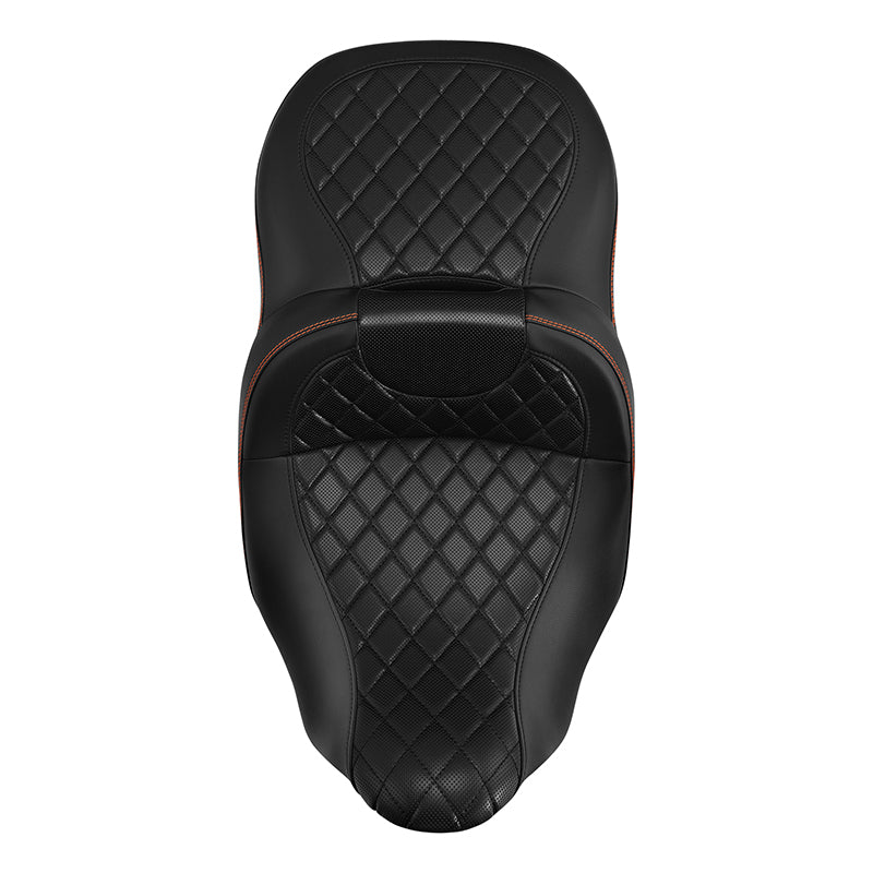 Heated Seat C.C. RIDER Touring Seat 2 Up Seat Driver Passenger Seat For Harley CVO Road Glide Electra Glide Street Glide Road King, 2009-2023