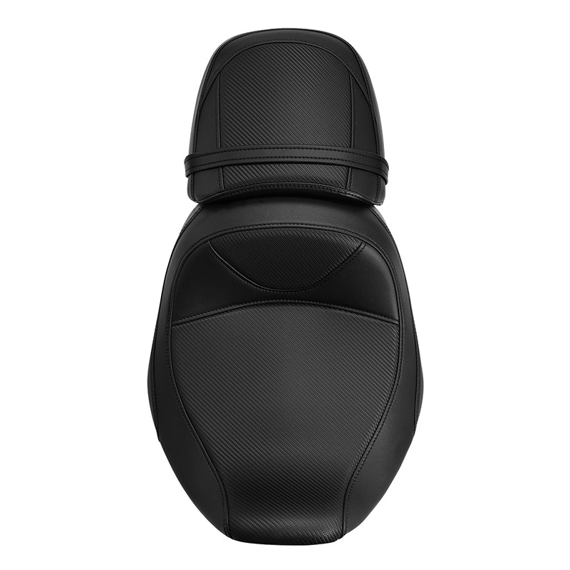 C.C. RIDER Touring Seat Two Piece 2 Up Seat Driver Solo Seat Passenger Seat Black For CVO Street Glide CVO Road Glide, 2023-2025