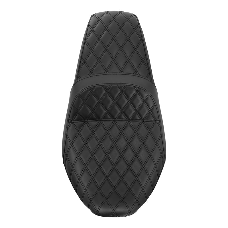 C.C. RIDER Touring Seat One Piece 2 Up Seat Driver Passenger Seat Lattice Stitching For Street Glide Road Glide, 2023-2025