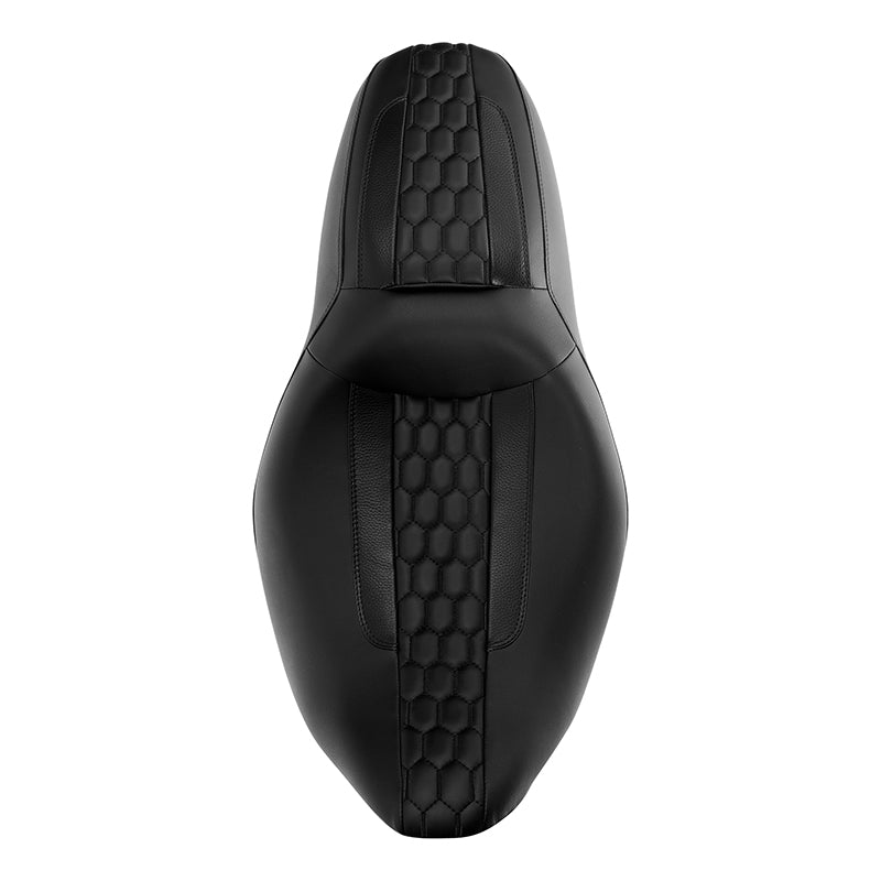 C.C. RIDER Touring Seat 2 up Seat Driver Passenger Seat Honeycomb Stitching For Harley Touring Street Glide Road Glide Electra Glide, 2008-2023