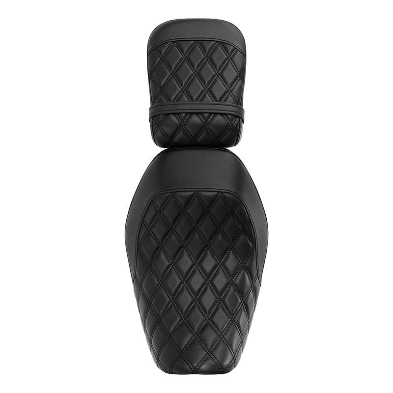 C.C. RIDER Sportster Seat 2 Piece Reach Seat Driver And Passegner Seat Black Lattice Fit For Harley Nightster RH975 2022-Later