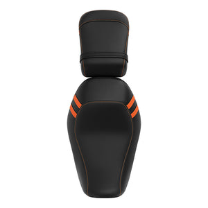 C.C. RIDER Sportster Seat 2 Piece Reach Seat Driver And Passegner Seat Orange Trimming Fit For Harley Nightster RH975 2022-Later