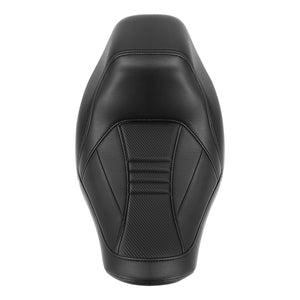 C.C. RIDER Softail Seat Low Rider Solo Driver Seat Black Carbon Fiber Pattern Standard Reach For FXLR FXLRS FXLRST, 2018-2025