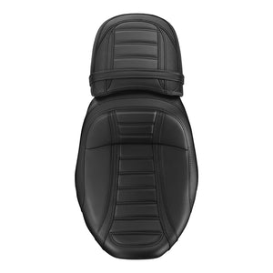 Gel Seat C.C. RIDER Touring Seat Two Piece 2 Up Seat Driver Solo Seat Passenger Seat Black Stitching For CVO Street Glide CVO Road Glide, 2023-2025