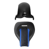 C.C.RIDER Custom Short Oval Rear Fender With Blue Honeycomb Solo Seat in Black Gelcoat Finish For Harley Softail Breakout FXBR FXBRS, 2018-2023