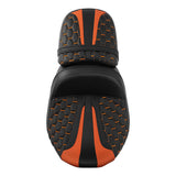 C.C. RIDER Touring Seat Two Piece 2 Up Seat Driver Solo Seat Passenger Seat Honeycomb Stitching For CVO Street Glide CVO Road Glide, 2023-2025