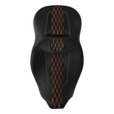 C.C. RIDER Touring Seat 2 Up Seat Driver Passenger Seat Honeybomb Stitching For Harley CVO Road Glide Electra Glide Street Glide Road King, 2009-2023