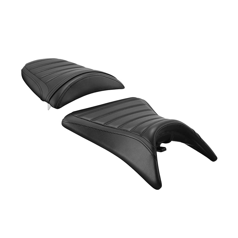 C.C. RIDER Ninja ZX6R ZX636 ZX6RR ZX600 Front And Rear Seat For Kawasaki Black Stitch, 2003-2004