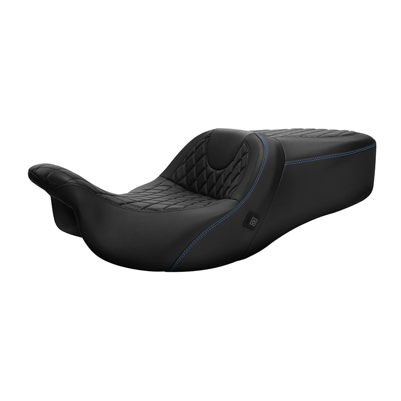 Heated Seat C.C. RIDER Touring Seat 2 Up Seat Driver Passenger Seat For Harley CVO Road Glide Electra Glide Street Glide Road King, 2009-2023