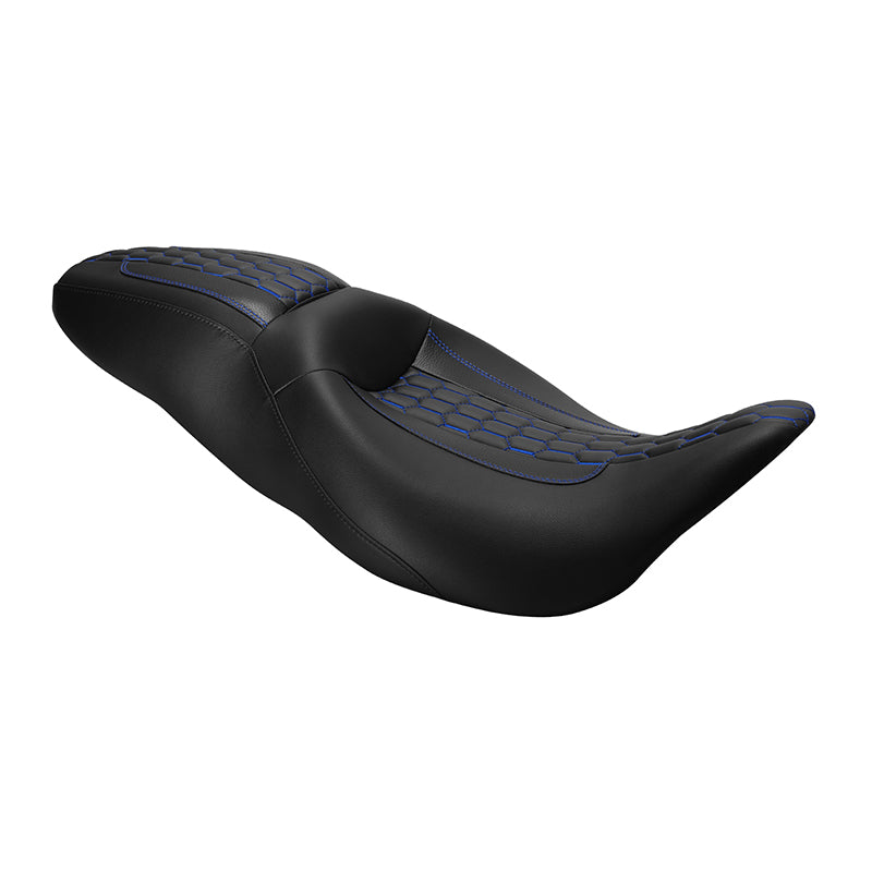 C.C. RIDER Touring Seat 2 up Seat Driver Passenger Seat Honeycomb Stitching For Harley Touring Street Glide Road Glide Electra Glide, 2008-2023