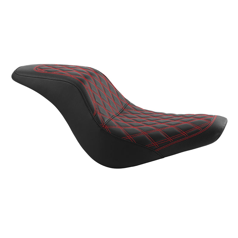 C.C. RIDER Softail Seat Low Rider S Low Rider ST Driver Passenger Seat Red Lattice Stitching Fit For Low Rider FXLR FXLRS FXLRST 2018-2025