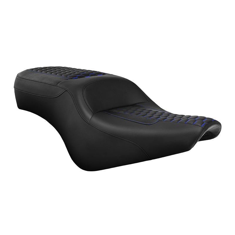 C.C. Rider BMW R18B R18 Transcontinental One Piece Seat Rider Passenger Seat Pillion Cushion Honeycomb Stitching, 2020-2024
