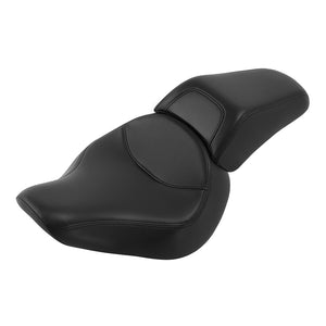 C.C. RIDER Softail Seat Two Piece 2 Up Seat Low Profile Driver Solo Seat Passenger Seat For Harley Softail Fat Boy Cross Bones, 2007-2017