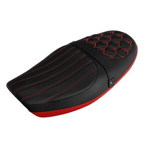 C.C.RIDER Kawasaki Z900RS ERGO Seat Genuine Z900RS Cafe 2 up Seat Black Red Fire Pattern, Kawasaki Z900RS 2018-2025