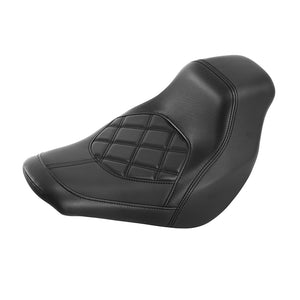 C.C. RIDER Softail Seat Low Rider Solo Driver Seat Black Diamond Standard Reach For FXLR FXLRS FXLRST, 2018-2025