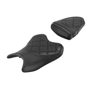 C.C. RIDER YZF R6  Front And Rear Seat Fit For YAMAHA R6 Black Diamond Stitching, 2006, 2007