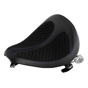 C.C. RIDER Sportster Seat Torsion Spring Solo Seat Max Profile Blue Stitching Alcantara For Iron883 Iron1200 Sportster48, 2004-2023