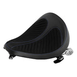 C.C. RIDER Sportster Seat Torsion Spring Solo Seat Max Profile Blue Stitching Alcantara For Iron883 Iron1200 Sportster48, 2004-2023
