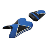 C.C. RIDER YZF R1 Front And Rear Seat For YAMAHA YZFR1 Black Blue White Joining Design, 2007-2008