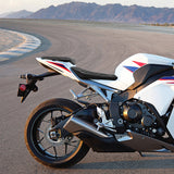 C.C. RIDER CBR1000RR Two Piece Seat Black Lattice Stitching For Honda CBR1000RR, 2008-2016