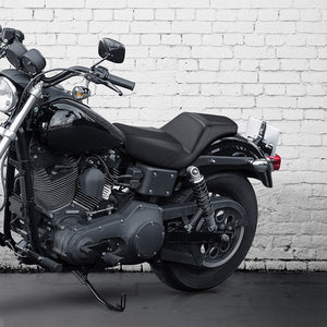 C.C. RIDER Dyna Step Up Seat 2 Up Seat Black Stripes Stitching For Dyna Wide Glide Super Glide, 1996-2003 (Copy)