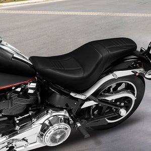C.C. RIDER Softail Seat Low Rider S Low Rider ST Driver Passenger Seat Black Fit For Low Rider FXLR FXLRS FXLRST 2018-2025