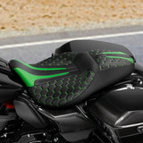 C.C. RIDER Touring Seat 2 up Seat Driver Passenger Seat For Harley Touring Street Glide Road Glide Electra Glide, 2008-2023