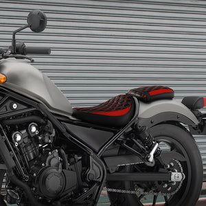 .C. RIDER CM300 Front And Rear Seat Fit For Honda Rebel 300 CMX300 Red Circles, 2017-2024