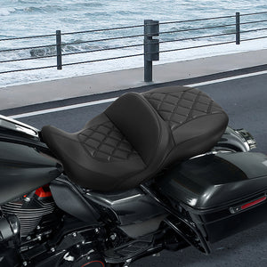 C.C. RIDER Touring Seat 2 Up Seat Driver Passenger Seat For Harley CVO Road Glide Electra Glide Street Glide Road King, 2009-2023