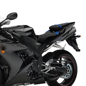 C.C. RIDER YZF R1 Front And Rear Seat For YAMAHA YZFR1 Black Blue Carbon Fiber Combination, 2004-2006