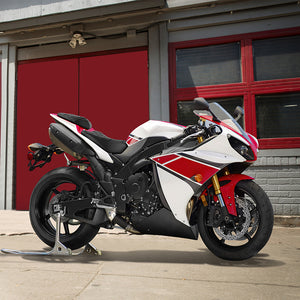 C.C. RIDER YZF R1 Front And Rear Seat For YAMAHA YZFR1 Black Lattice Stitching, 2009-2014