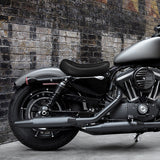 C.C.RIDER Sportster Seat Front Solo Seat Driver Rider Cushion Black Microfiber Leather, 2010-2023 XL models