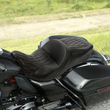 C.C. RIDER Touring Seat 2 Up Seat Driver Passenger Seat Buzzard For Harley CVO Road Glide Electra Glide Street Glide Road King, 2009-2023