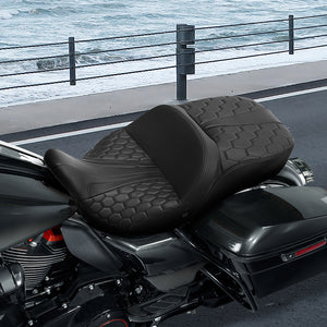 Heated Seat C.C. RIDER Touring Seat Driver Passenger Seat  For Harley CVO Road Glide Electra Glide Street Glide Road King, 2009-2023
