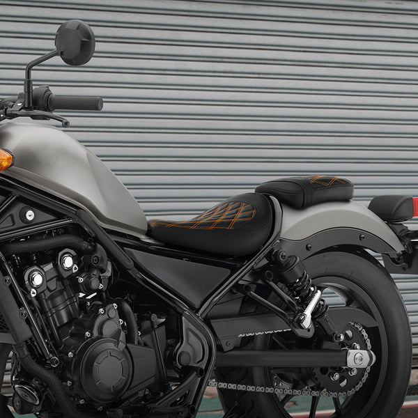 RIDER CM300 Front And Rear Seat Fit For Honda Rabel 300 CMX300 Orange  Lattice, 2017-2024