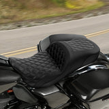 C.C. RIDER Touring Seat Driver Passenger Seat 2 Up Seat Lattice Stitch For FL Touring Road King Electra Glide Road Glide, 2009-2023