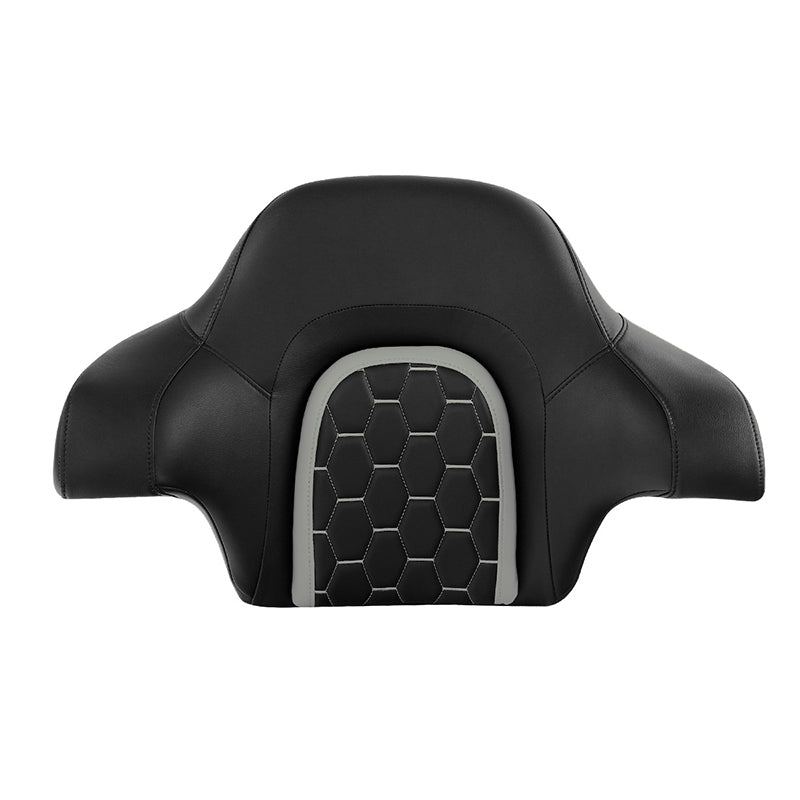C.C. RIDER Touring Seat Driver Passenger Seat With Backrest For Harley CVO Road Glide Electra Glide Street Glide Road King, Whitish Grey, 2014-2023
